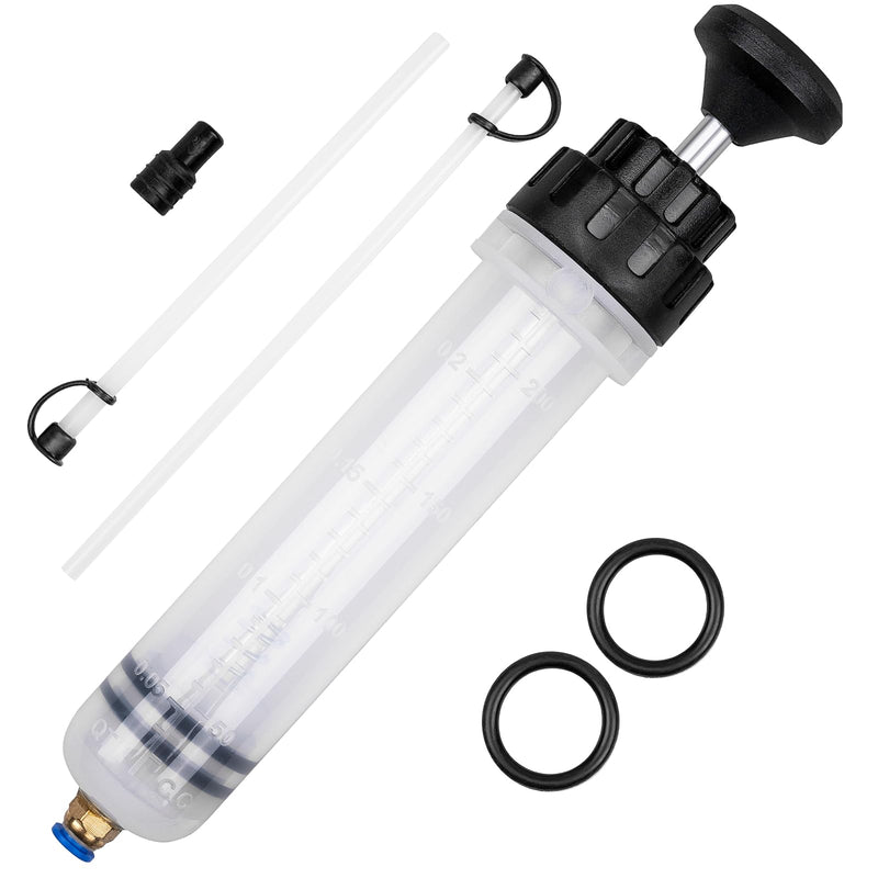 200CC Fluid Extractor Pump, Oil Change Syringe with Hose, Manual Fluid Extractor/Fill Pump for Car Fluid Transfer