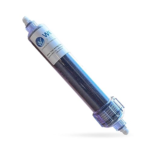 WECO Inline Color Changing Deionizing Mixed Resin for Pure and Spotless Water - High Purity Mixed Bed Resin (DI) 2 X 10 Inch Cartridge (1/4 Inch Quick Connect) 1/4 Inch Quick Connect