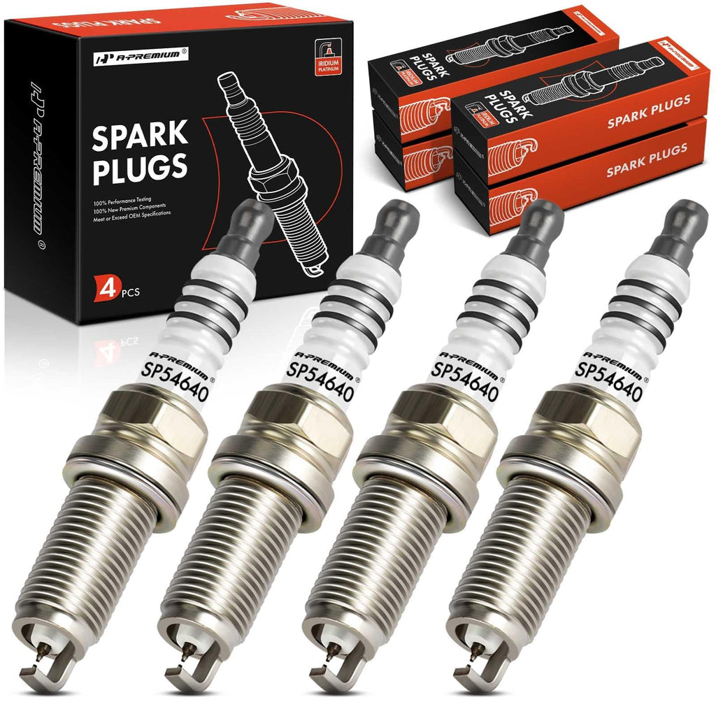 A-Premium 4 Packs Iridium Spark Plugs Compatible with Toyota Corolla, Prius, Yaris, 4Runner, Tacoma & Hyundai Elantra & Subaru Forester & Honda Civic, 1989-2020 (1.3L-2.7L) Pack of 4