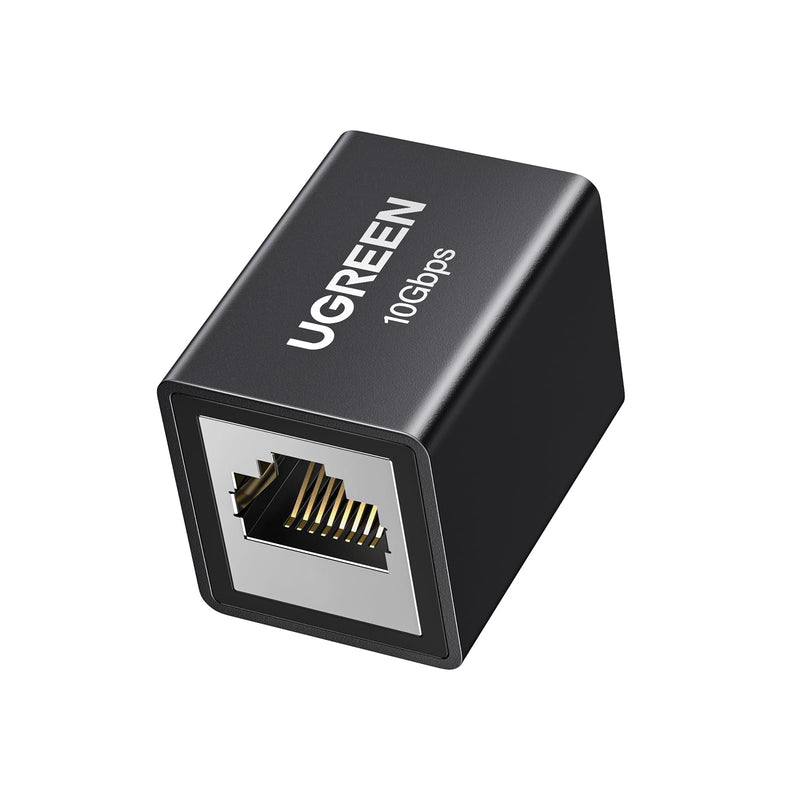 UGREEN Ethernet Extender 10Gbps, Ethernet Coupler for Cat8 Cat7 Cat6 Cat5 Cable, 328ft Long Distance Extend, Aluminum Alloy Shell, Black 1