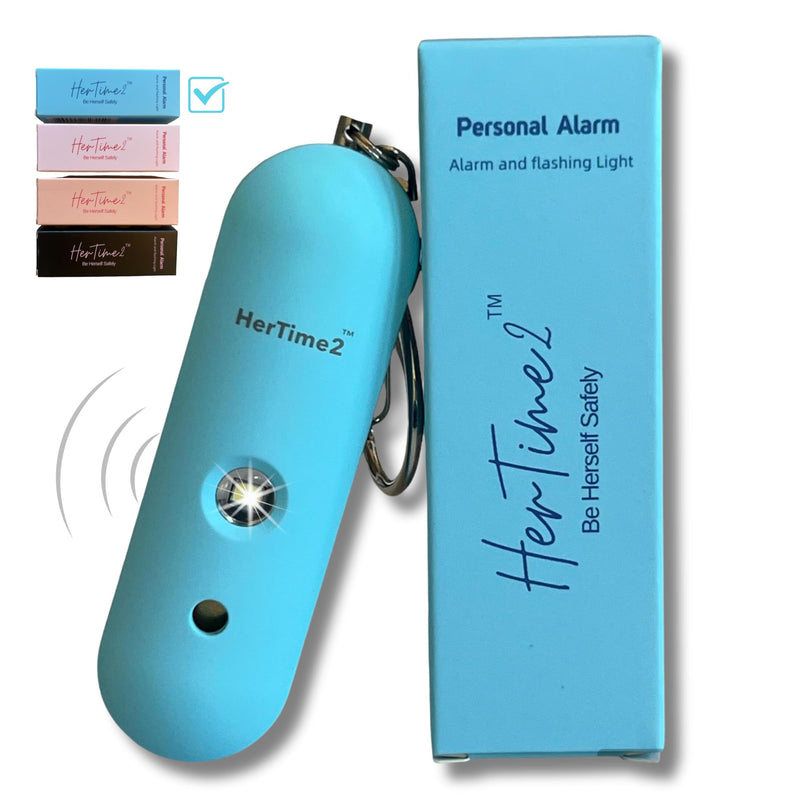 Personal Safety Alarm for Women – Travel Safe and Waterproof Self Defense Alarm for Women by Women – Safety Alarm Keychain for Women – Loud Alarm – Strobe Light – Keychain Alarm (Aqua) Aqua
