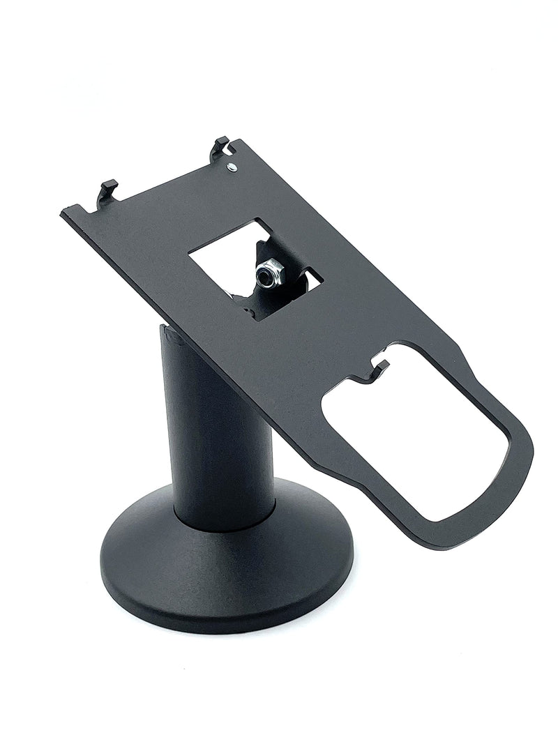 Verifone M400/M440 Swivel and Tilt Low Profile 4" Terminal Stand, Screw-in and Adhesive, Black
