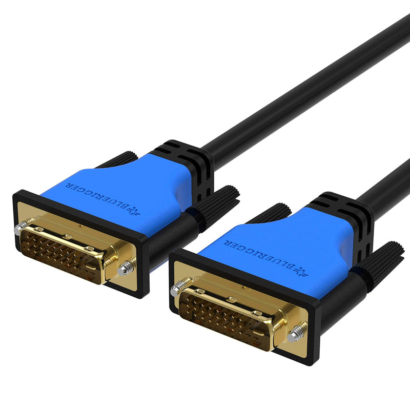BlueRigger DVI to DVI Cable 30FT (High Resolution 2560x1600, DVI-D Cable 24+1 Dual Link, Gold Plated) – DVI Cables for Gaming, HDTV Monitors, Projectors, Graphics/Video Cards