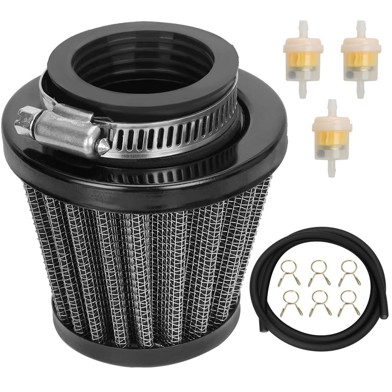 GREHUA 35mm Air Filter for SSR 110cc 125cc 50cc 90cc TTR90 TTR125 PW80 XR50 CRF50 CRF70 KLX110 Baja DR70 Motovox MVX70 MVX110 Tao Tao DB14 Apollo Coolster Moped Pit Dirt Bike ATV Scooter Motorcycle balck