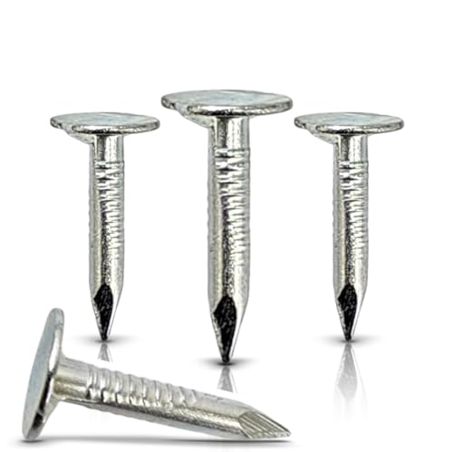 (500-Pack) 3/4-Inch Galvanized Roofing Nails Professional Grade - .75 Inch Used to fasten roofing felt, asphalt singles & insulation board (500) 500