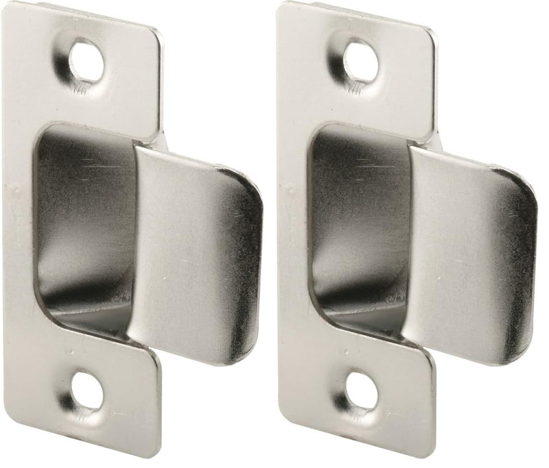 Defender Security U 10278 Two Piece Adjustable Door Strike, Chrome Plated (Single Pack) (Pack of 2) 1 Count (Pack of 2)