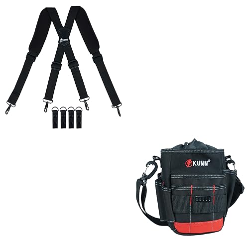 KUNN Tactical Duty Belt Suspenders & Shoulder Strap Tool Pouch
