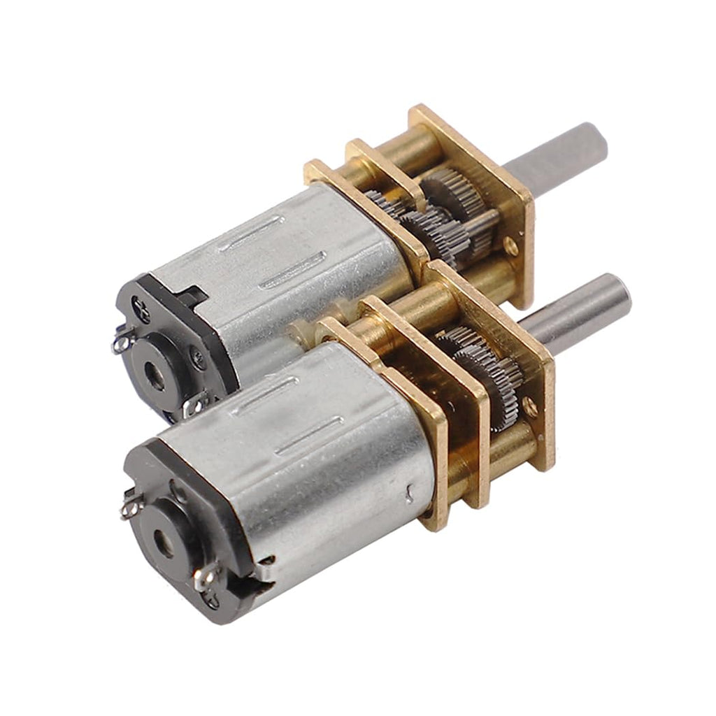 HiLetgo 2pcs GA12-N20 N20 (12V 100RPM) Gear Reducer Motor DC 3V/6V12V N20 Reduction Motor Mini Deceleration Gear Motor Micro Robort Smart Car Motor Multiple Rotation Speed Optional 12V