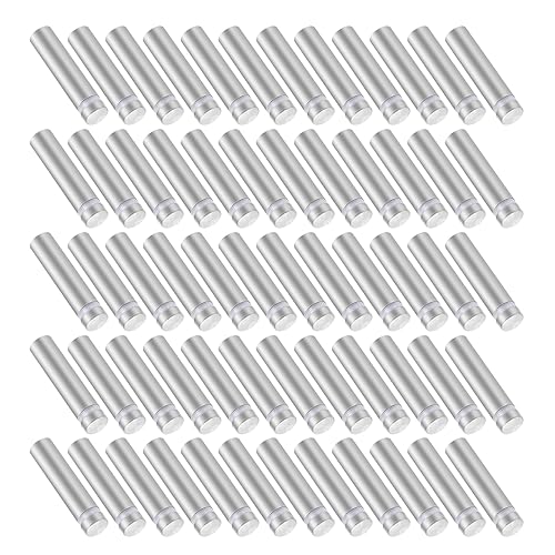 1/2 x 2 Inch Standoff Screws, Stainless Steel 45mm Extra Long Mounting Glass Hardware Advertising Wall Standoff Sign Holders Screws for Hanging Acrylic Picture Frame (60 Pack) 60 Pack
