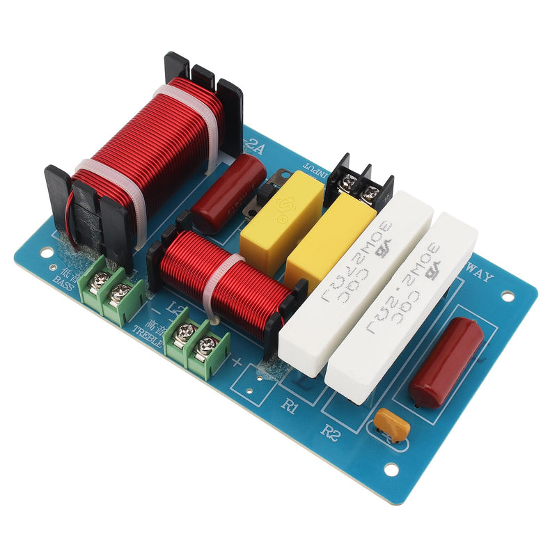 2 Way Crossover for Speaker, 450W 4-8 Ohm 2 Way High-Low Frequency Divider for Speaker, HiFi Speaker Crossover