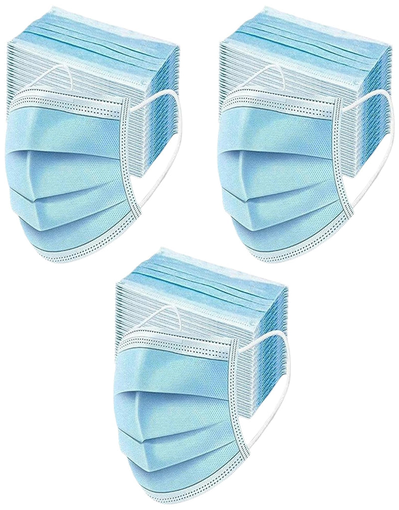 HealthSmart Disposable 3 Layer Face Mask with Ear Loops for Single Use, 50 Count (Pack of 1) 50 Count (Pack of 3)