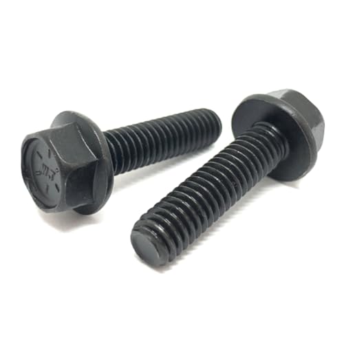 (50 Pieces) 5/16-18x1 Grade 8 Hex Flange Bolts Screws UNC Coarse Full Threads Phos & Oil 50