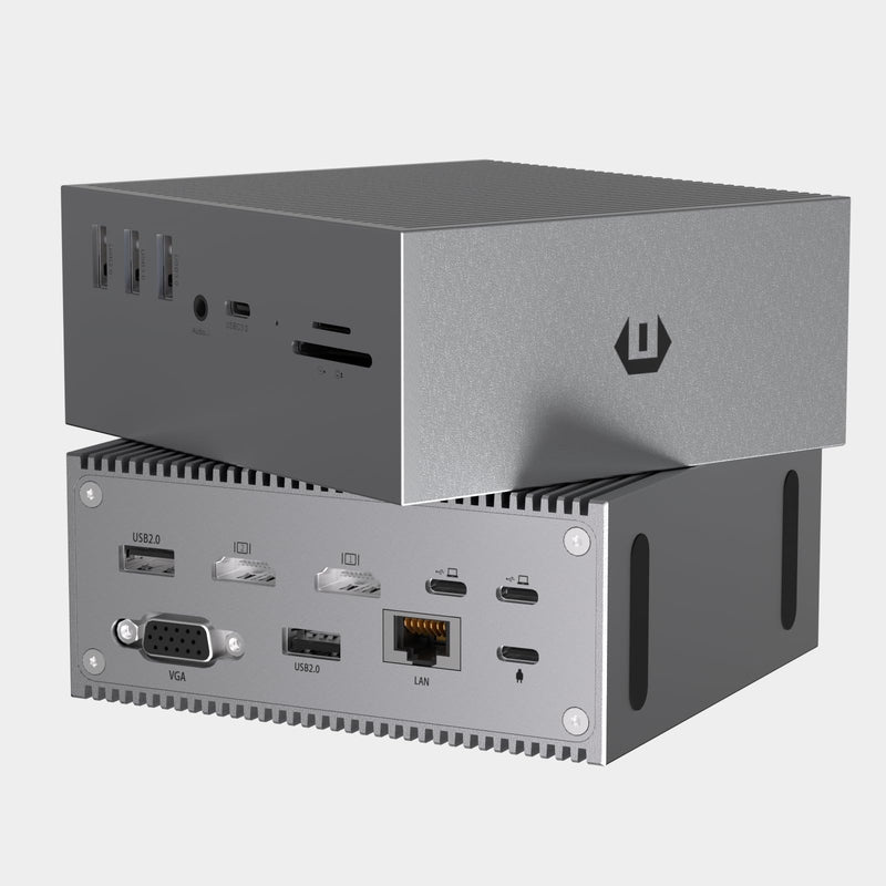 16 in 2 Docking Station, SUTOUG USB C Hub- Dual 4K HDMI, 6 USB, VGA, RJ45, SD/TF Card Reader - Triple Display for MacOS with Thunderbolt 3 (Not for M1)