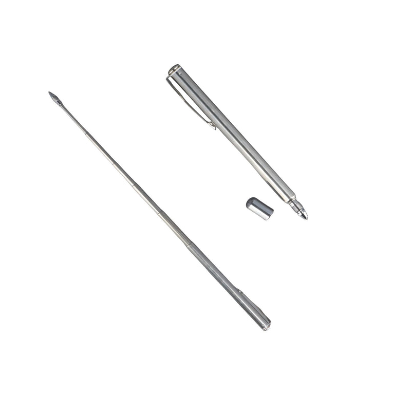 Leadigol 2PCS Telescopic Teaching Pointer,Teacher Pointer, Stainless Steel Pen with Clip,Retractable Ballpoint Pen Pointer,Handheld Presenter Whiteboard Pointer?Extended to 20 inches