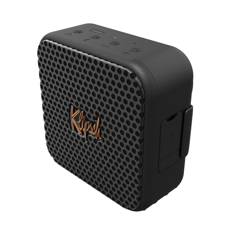 Klipsch The Austin Portable Bluetooth Speaker with a 1.5" Full Range Driver, IP67 dust and Waterproof Rating, 12 Hours of Playtime for a Premium Live Concert Experience BLACK