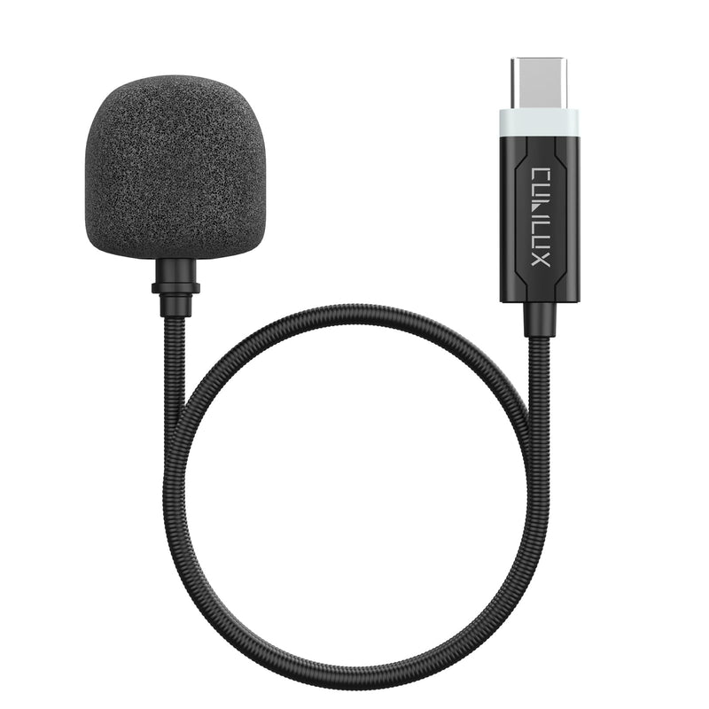 Cubilux USB C Gooseneck Microphone, Type C Boom MIC Compatible with MacBook Pro/Air, iPad 10 iPad Pro iPad Air 5/4 iPad Mini 6, Samsung S24/S23/S22 Tab S8/S7, Pixel 8/7/6 Pro, Laptop, 1 FT