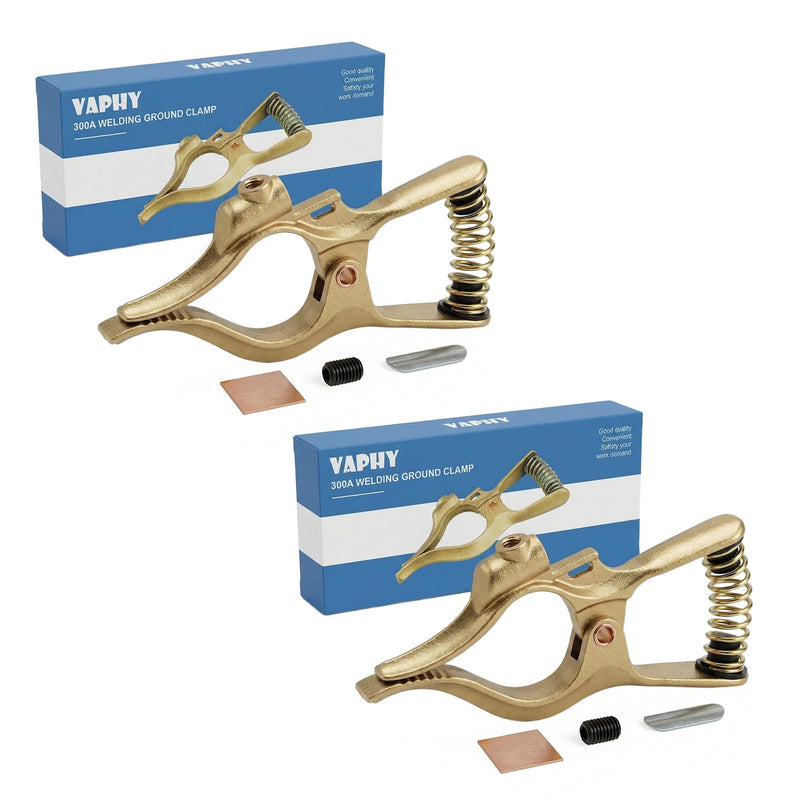 300-Amp T-Style Welding Ground Clamp Brass, 2-Pack 300-Amp 2 Pack