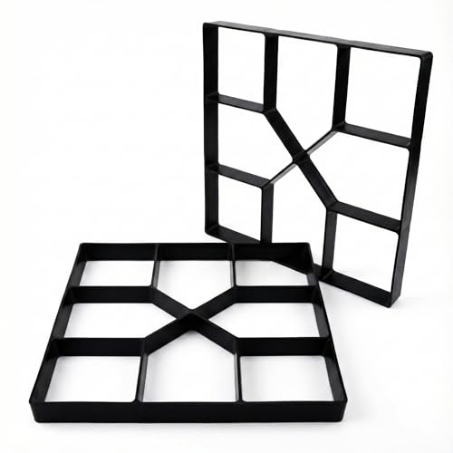 Concrete Paver Molds 2 Pack 15.7 Inch, Reusable Stepping Stone Molds