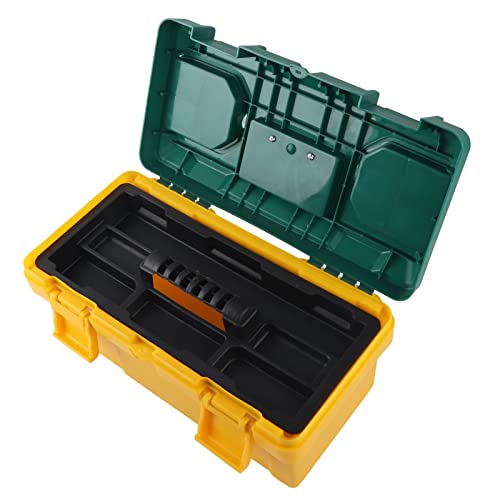 Electrician Hardware Tool Box, Hardware Tool Storage Box Car Portable Storage with Removable Tray Grip Handle Small Parts Case PP, Toolboxes (17in) 17in