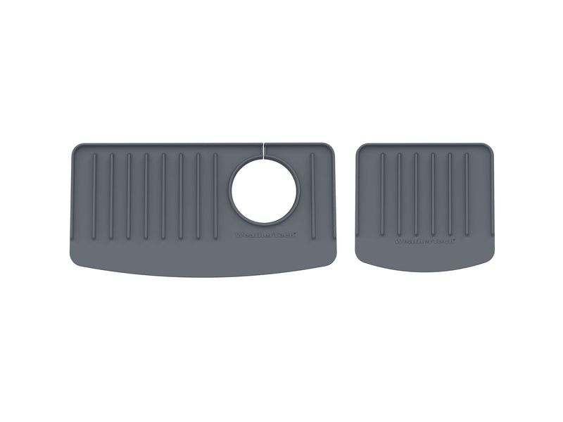 WeatherTech FaucetMat Duo - Protect Your Kitchen & Bathroom Countertops - Dark Grey/Slate Dark Gray