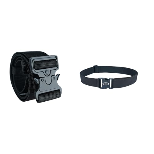 MELOTOUGH 2" Nylon Web Work Tool Belt for Men with Heavy Duty Quick Release Rugged Metal Buckle outdoor men's belt Tool Belts, Tool Web Work Belt Buckle 2" inch Wide belt Black Simple Style（Black）