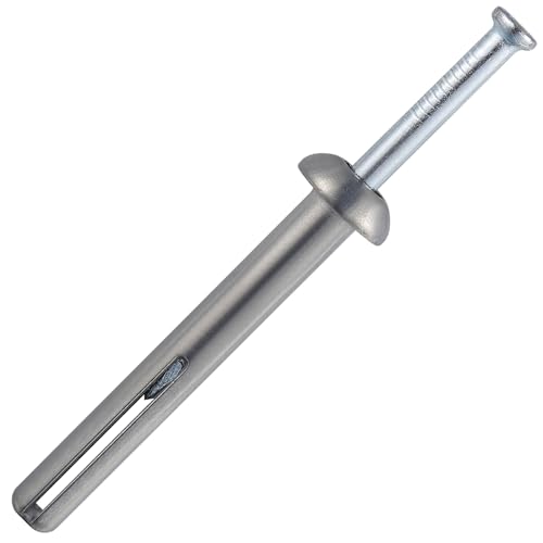 Wensilon 1/4x2 Hammer Drive Nail in Anchor (100pcs per Box) Cement hammering Anchors 1/4x2" Zinc alloy 100