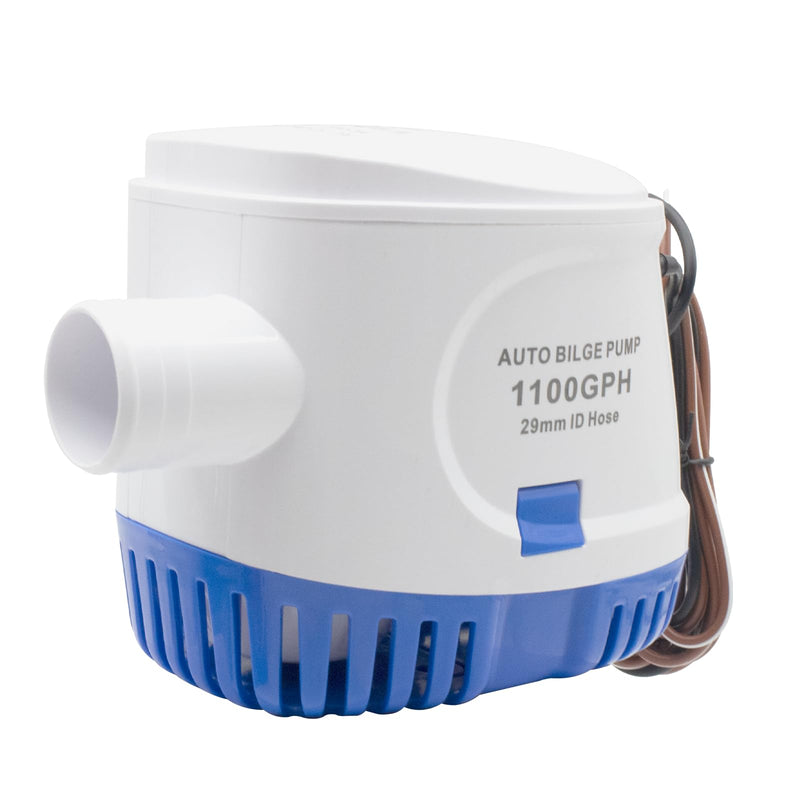 Automatic Water Pump 1100GPH，12V Bilge Pump，Equipped With Internal Floating Switch, Suitable For Submarines, Basement Puddles, And Fishing Boats 1100GPH Automatic Pump