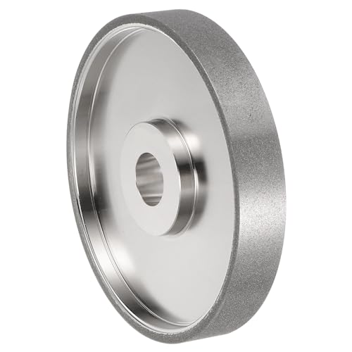 HARFINGTON Diamond Lapidary Wheel 6 Inch x 1 Inch Arbor Hole 320 Grit Grinding Wheels for Stone, Marble, Glass, Ceramics, Crystal, Carbide, Steel 320 Grits