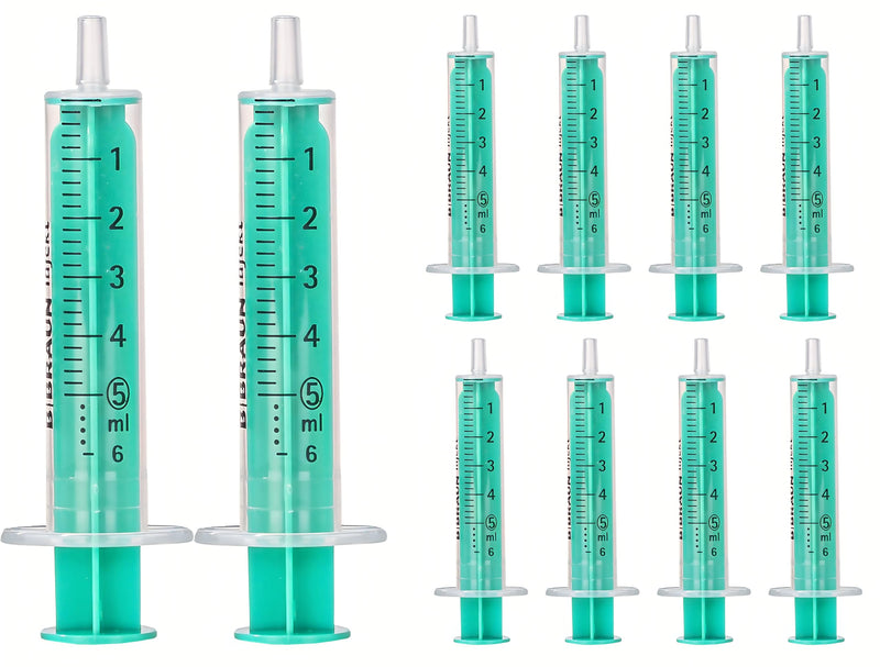MedixX Disposable Syringes 5 ml without Needles in Various Sizes for Hobby and DIY Syringes Individually Sterile Packed in Practical Sliding Seal Bag (10 x 5 ml)