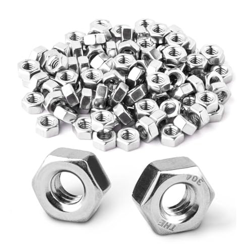POWERTEC QLN1106-P2V 3/8"-16 Stainless Hex Nut – 200 Pack