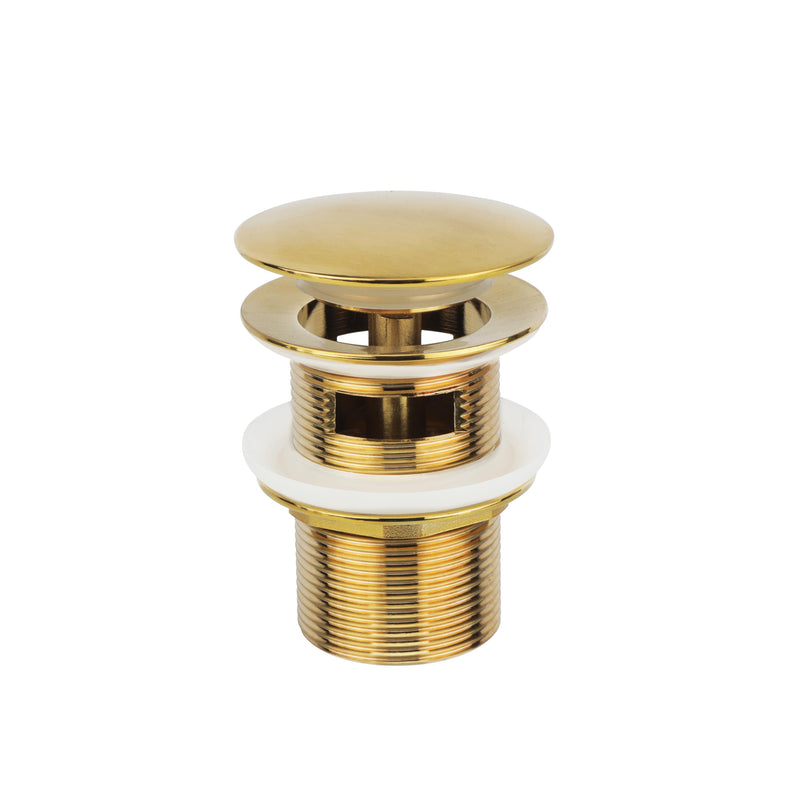 Brushed Gold Freestanding Bathtub Drain Stopper, Compatible with Freestanding Bathtub Drain Rough-in Kit Brushed Gold