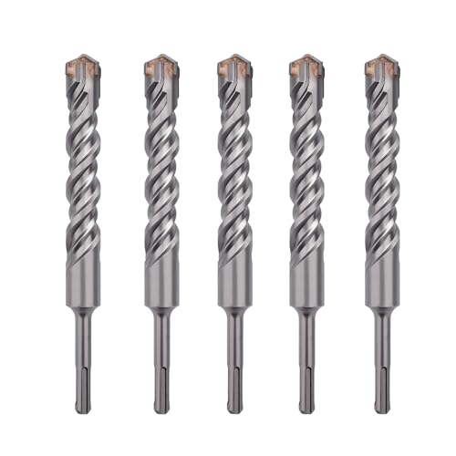 5 Pack 11/16"x8.26" SDS Plus Rotary Hammer Drill Bit, Concrete Drill Bits