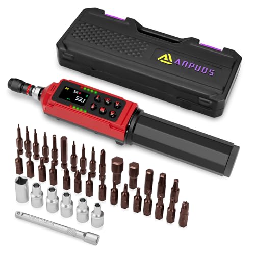 ANPUDS Digital Torque Screwdriver, 0.8-53.1 In-lb (0.09-6 Nm), ±1% Accuracy 0.8-53.1 in-lbs/0.09-6 Nm