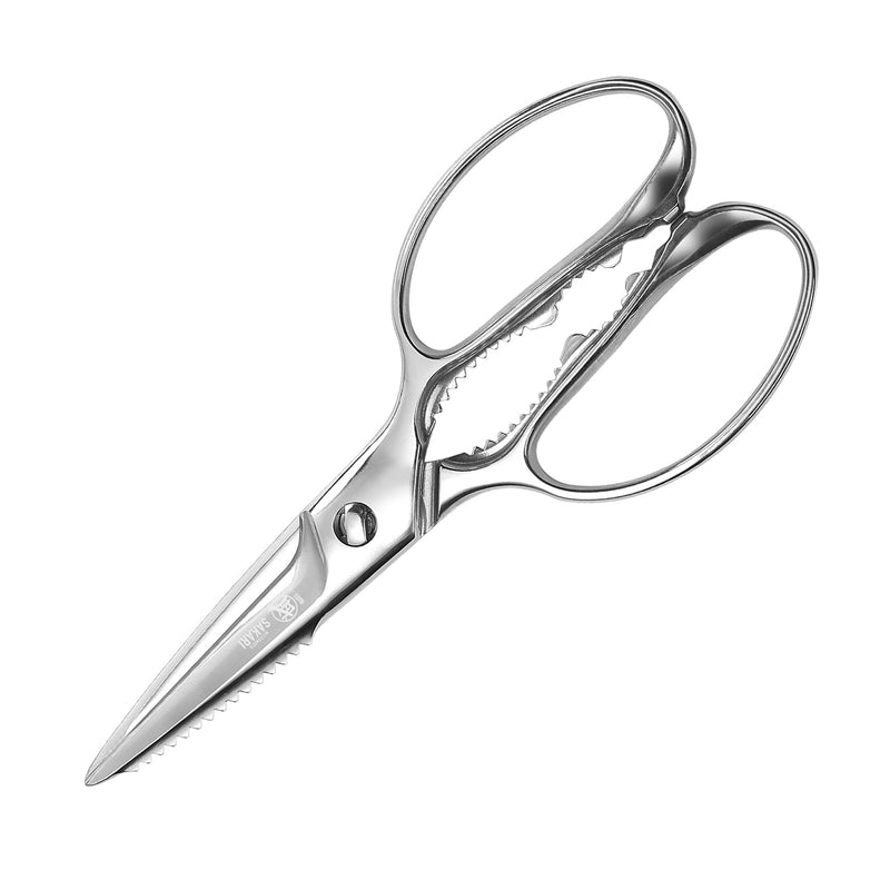 MITSUMOTO SAKARI 8 Inch Kitchen Scissors & Poultry Shears, Heavy Duty All Steel, Removable for Chicken, Fish, Bones Detachable powerful kitchen shears