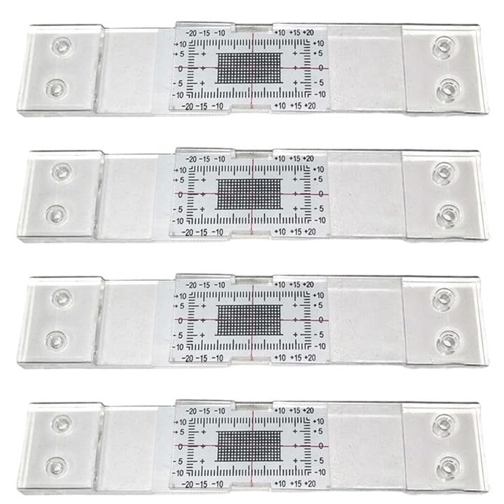Crack Monitor Set, Acrylic Crack Monitoring Data Set, Crack Gauge Monitoring Device, Precise Gap Ruler for Detection of Wall Deformations and Cracks Pack of 4