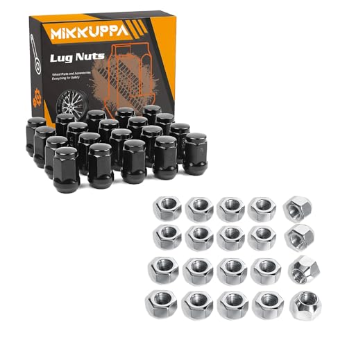MIKKUPPA 1/2-20 Lug Nuts & 1/2"-20 Trailer Lug Nuts, Open End Style for Trailer Tire Wheel 509 Lug Nuts, Replacement for 1987-2018 Jeep Wrangler JK, 2002-2012 Jeep Liberty