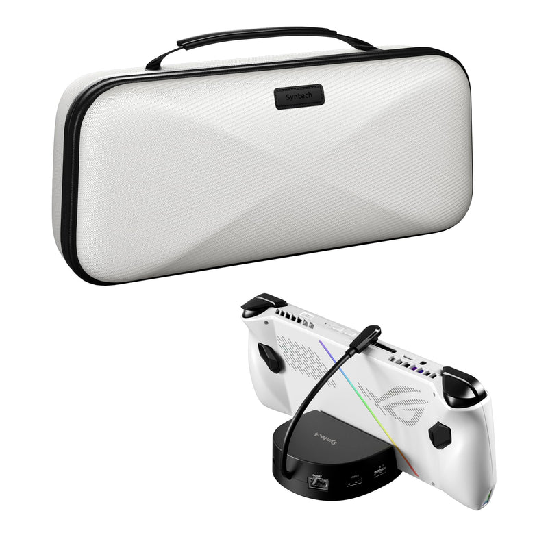 Syntech Hard Carrying Case and Mini Dock Station Compatible with ASUS ROG Ally Console and Accessories.