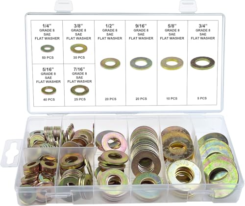 Swordfish 32840 SAE Hardened Regular Thick Flat Washer Assortment