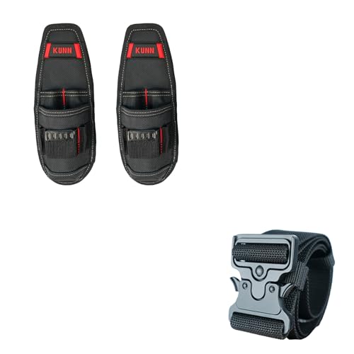 KUNN Construction Tool Holder 2Pcs & Work Tool Belt Quick Release Buckle