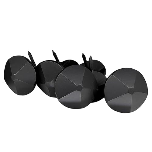 50 Pack - 1.25 Inch Iron Clavos - Decorative Nails - Black - Upholstery Tacks - Clavos - Pyramid - Antique Rustic Accent for Wood, Decorative Door Studs, Farm Barn Door, Furniture Nails