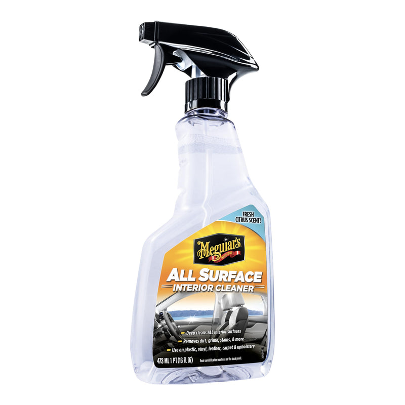 Meguiar's All Surface Interior Cleaner - All Purpose Interior Cleaner Quickly and Safely Cleans All Your Interior Surfaces and Leaves Behind a Pleasant Scent - Premium Auto Interior Cleaner, 16oz