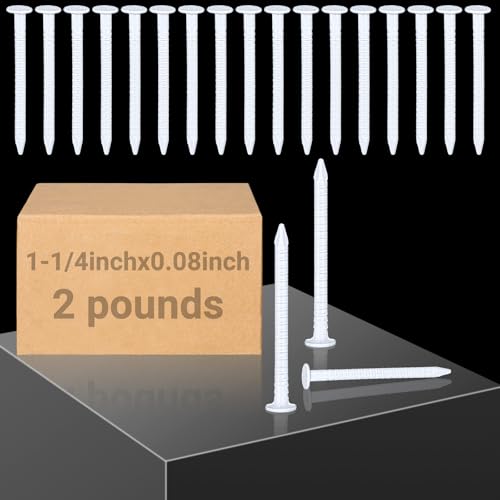 Tandefio White Trim Nails 304 Stainless Steel Panel Nails 2 lb, 1-1/4 Inch