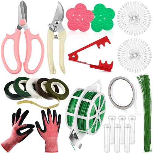 WILLBOND 121 Pcs Floral Arrangement Kit, Bouquet Accessories, Bright Color