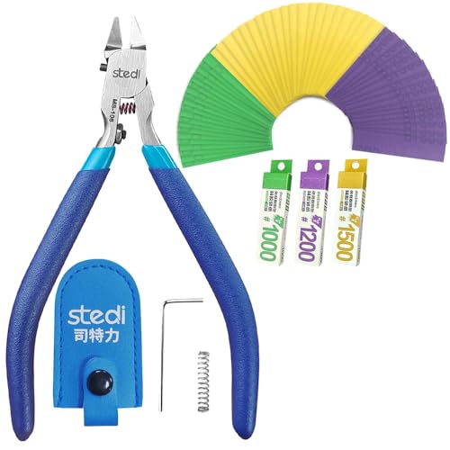 Single-Blade Nipper + #1000#1200#1500Grit Sandpaper(60PCS)