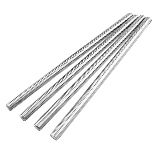 4pcs M14 x 250mm Fully Threaded Rod, M14-2mm Thread Pitch,304 Stainless Steel Long Threaded Screw, Right Hand Threads (M14 x 250mm)