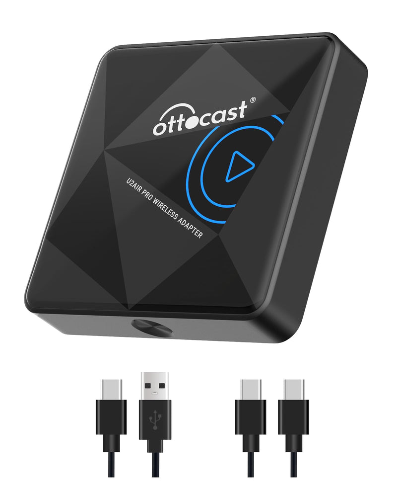 OTTOCAST U2Air Pro Wireless CarPlay Adapter for iPhone - 2025 Version Wired to Wireless CarPlay Dongle - Dual-Band WiFi, Low Latency, Online Update, Plug Play for Factory OEM Wired CarPlay Cars