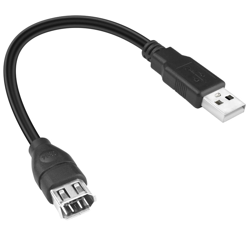 LBSC Firewire IEEE 1394 6 Pin Female to USB A Male Adapter Cable, 6 Pin Firewire to USB Cable Data Transfer Converter Cable for Printer, Digital Camera, Scanner, Hard Disk (USB to 6 pin) usb to 6 pin