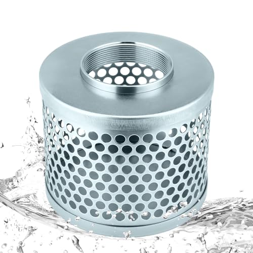Tujoe 3 Inch Round Hole Suction Strainer Filter Hose for Water Pump