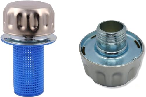 Metal Hydraulic Filling and Ventilation Filter for Oil and Fuel Tanks, Ventilation Lid (with Strainer, BSP 1 Inch Thread, 304 (18/10) Stainless Steel) BSP 1"