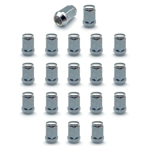 M12x1.5 Lug Nuts 20pcs Chrome Closed End - Compatible with Fusion, Focus, Escape Aftermarket Wheel